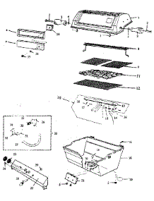 Grill And Burner Section parts for Craftsman Gas Grill 2581530110 from AppliancePartsPros.com