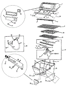 Grill And Burner Section parts for Kenmore Gas Grill 258.1540220 (2581540220, 258 1540220) from AppliancePartsPros.com