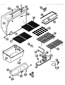 Grill And Burner Section parts for Kenmore Gas Grill 258.158200 (258158200, 258 158200) from AppliancePartsPros.com