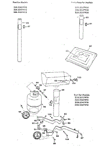 Post, Patio Base And Cart parts for Craftsman Gas Grill 2582337970 from AppliancePartsPros.com
