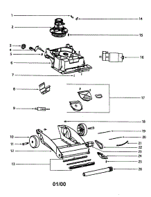 Motor parts for Eureka Carpet Cleaner 2585AT from AppliancePartsPros.com