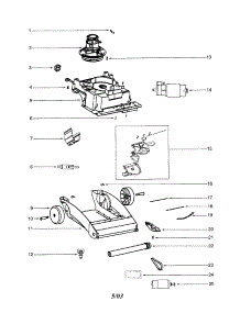 Motor / Base / Valve Assemblies parts for Eureka Carpet Cleaner 2586A from AppliancePartsPros.com