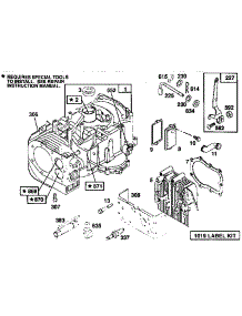 Cylinder Assembly parts for Briggs & Stratton Lawn & Garden Engine 259700 TO 259799 (0102) from AppliancePartsPros.com
