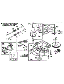 Crankshaft parts for Briggs & Stratton Lawn & Garden Engine 259700 TO 259799 (0102) from AppliancePartsPros.com