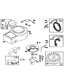 Flywheel Assembly parts for Briggs & Stratton Lawn & Garden Engine 259700 TO 259799 (0102) from AppliancePartsPros.com