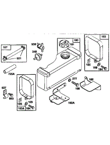 Fuel Tank parts for Briggs & Stratton Lawn & Garden Engine 259700 TO 259799 (0102) from AppliancePartsPros.com