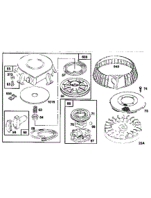 Rewind Starter parts for Briggs & Stratton Lawn & Garden Engine 259700 TO 259799 (0102) from AppliancePartsPros.com