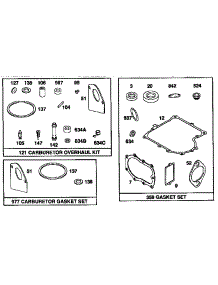 Gasket Sets parts for Briggs & Stratton Lawn & Garden Engine 259700 TO 259799 (0102) from AppliancePartsPros.com