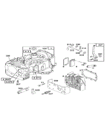 Cylinder Assembly parts for Briggs & Stratton Lawn & Garden Engine 259700-259799 (0146, 4015, 4016) from AppliancePartsPros.com