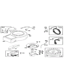 Flywheel Assembly parts for Briggs & Stratton Lawn & Garden Engine 259700-259799 (0146, 4015, 4016) from AppliancePartsPros.com