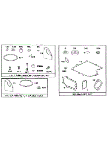 Gasket Sets parts for Briggs & Stratton Lawn & Garden Engine 259700-259799 (4025 THRU 4029) from AppliancePartsPros.com