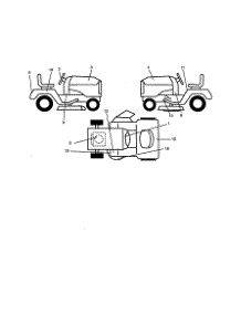 Decals parts for Frigidaire Front-Engine Lawn Tractor 259720 from AppliancePartsPros.com