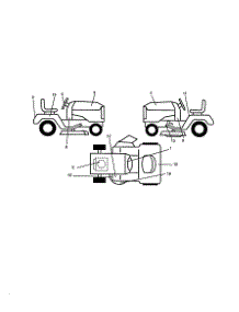 Decals parts for Frigidaire Front-Engine Lawn Tractor 259721 from AppliancePartsPros.com