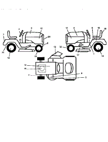 Decals parts for Craftsman Front-Engine Lawn Tractor 25990 from AppliancePartsPros.com