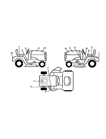 Decals parts for Craftsman Front-Engine Lawn Tractor 25991 from AppliancePartsPros.com