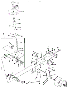 Steering Assembly parts for Craftsman Front-Engine Lawn Tractor 25992 from AppliancePartsPros.com