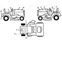 Decals parts for Craftsman Front-Engine Lawn Tractor 25992 from AppliancePartsPros.com