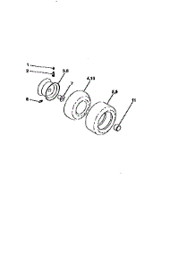 Wheels And Tires parts for Craftsman Front-Engine Lawn Tractor 25993 from AppliancePartsPros.com