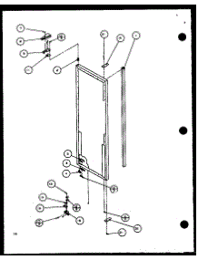 Refrigerator Door (1999Ciw / P1100402w) (1999Ciw / P1115102w) parts for Imperial Side-By-Side Refrigerator 2599CIW/P1100401W from AppliancePartsPros.com
