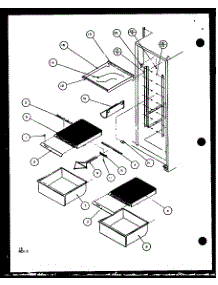 Refrigerator Shelving And Drawers (1999Ciw / P1100402w) (1999Ciw / P1115102w) parts for Imperial Side-By-Side Refrigerator 2599CIW/P1100401W from AppliancePartsPros.com
