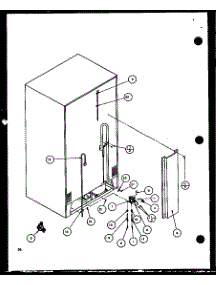 Cabinet Back (1999Ciw / P1100402w) (1999Ciw / P1115102w) parts for Imperial Side-By-Side Refrigerator 2599CIW/P1100401W from AppliancePartsPros.com