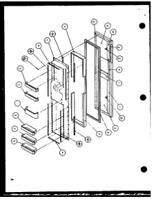 Freezer Door (2599Ciw / P1100401w) (2599Ciw / P1115101w) parts for Imperial Side-By-Side Refrigerator 2599CIW/P1100401W from AppliancePartsPros.com