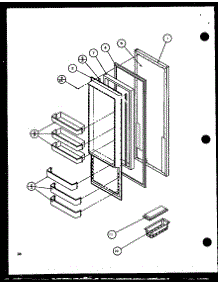 Refrigerator Door (2599Ciw / P1100401w) (2599Ciw / P1115101w) parts for Imperial Side-By-Side Refrigerator 2599CIW/P1100401W from AppliancePartsPros.com