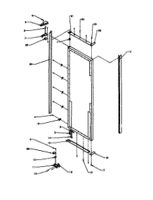 Ref Door Hinge And Trim Parts parts for Amana Side-By-Side Refrigerator 2599CIWEA-P1170601WL from AppliancePartsPros.com