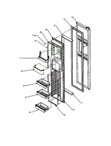 Fz Door parts for Amana Side-By-Side Refrigerator 2599CIWEW-P1170601WW from AppliancePartsPros.com