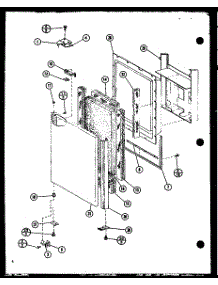 Upper Freezer Door Assembly parts for Amana Side-By-Side Refrigerator 2599IW-P7731404W from AppliancePartsPros.com