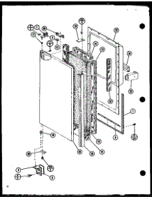 Lower Freezer Door Assembly parts for Amana Side-By-Side Refrigerator 2599IW-P7731404W from AppliancePartsPros.com