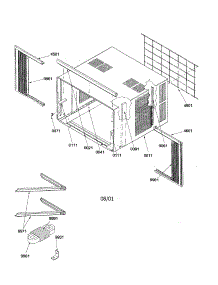 Outer Case Assembly parts for Amana Room Air Conditioner 25M33PB-P1214822R from AppliancePartsPros.com