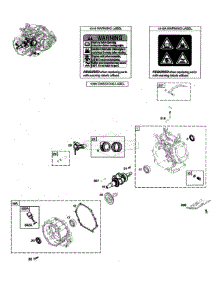 Crankshaft / Cylinder / Crankcase parts for Briggs & Stratton Lawn & Garden Engine 25U135-0001-G1 from AppliancePartsPros.com
