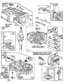 Cylinder And Base Engine Assembly parts for Briggs & Stratton Lawn & Garden Engine 260700 TO 260799 (0010 - 0010) from AppliancePartsPros.com