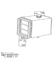 Fuel Tank Assembly parts for Briggs & Stratton Lawn & Garden Engine 260700 TO 260799 (0010 - 0010) from AppliancePartsPros.com