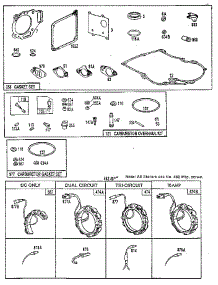 Gasket Set And Stator Chart parts for Briggs & Stratton Lawn & Garden Engine 260700 TO 260799 (0010 - 0010) from AppliancePartsPros.com