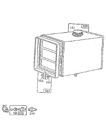 Fuel Tank Assembly parts for Briggs & Stratton Lawn & Garden Engine 261700 TO 261799 (0010 - 0015) from AppliancePartsPros.com