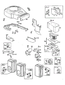 Muffler Exhaust And Blower Housing parts for Briggs & Stratton Lawn & Garden Engine 261700 TO 261799 (0010 - 0015) from AppliancePartsPros.com