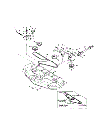 54" Mower Deck-Drive parts for Snapper Front-Engine Lawn Tractor 2690634 from AppliancePartsPros.com