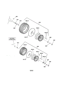 Wheels & Tires parts for Snapper Front-Engine Lawn Tractor 2690980 from AppliancePartsPros.com