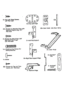 Hardware parts for Kenmore Sewing Machine 2729312 from AppliancePartsPros.com
