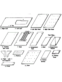Wood parts for Kenmore Sewing Machine 27298183.490 from AppliancePartsPros.com