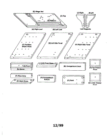 Wood parts for Kenmore Sewing Machine 272.98200490 (27298200490, 272 98200490) from AppliancePartsPros.com