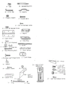 Hardware parts for Kenmore Sewing Machine 27298413.83 from AppliancePartsPros.com
