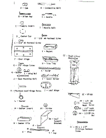 Hardware parts for Kenmore Sewing Machine 272.9841382 (2729841382, 272 9841382) from AppliancePartsPros.com