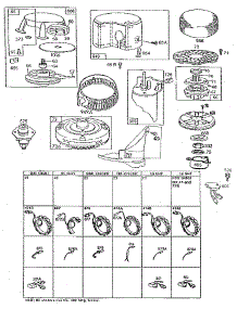 Rewind Starter Assembly And Stator Chart parts for Briggs & Stratton Lawn & Garden Engine 280700 TO 281799 (0111 - 0111) from AppliancePartsPros.com