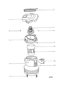Impeller Housing / Tank parts for Eureka Wet/Dry Vacuum 2812A-2 from AppliancePartsPros.com