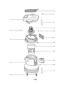 Tank / Motor / Impeller Housing parts for Eureka Wet/Dry Vacuum 2832B from AppliancePartsPros.com