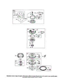 Starter-Rewind / Flywheel parts for Briggs & Stratton Lawn & Garden Engine 286700 (0102-4529) from AppliancePartsPros.com