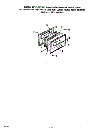 Lower Oven Door parts for Roper Electric Range 2872*0A from AppliancePartsPros.com